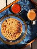 Sattu Paratha with Tamatar Lahsun Chutney