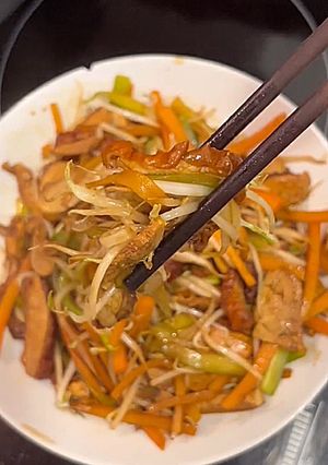 Hình của món Vịt 2 món (phần 1: vịt quay xào).