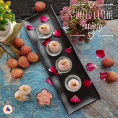 A picture of Stuffed Litchi Sandesh.