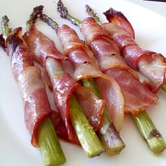 Asparagus Wrapped In Bacon A picture of Asparagus Wrapped In Bacon.