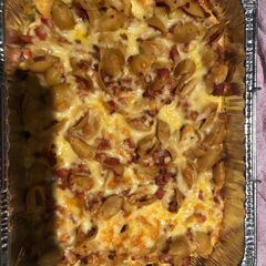 A picture of Tasty mac and cheese.