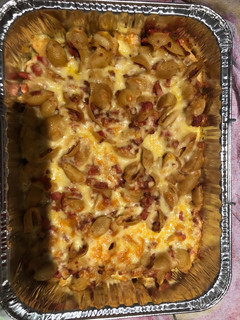 A picture of Tasty mac and cheese.