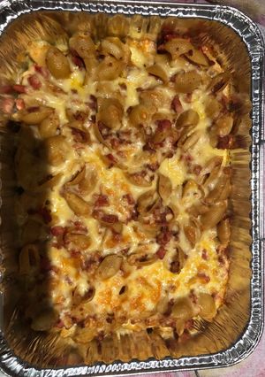 A picture of Tasty mac and cheese.