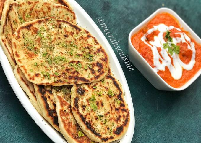 Naan bread and buttered chicken