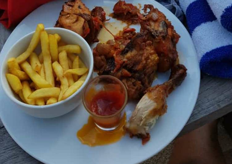 Simple Way to Prepare Quick Chicken and chips