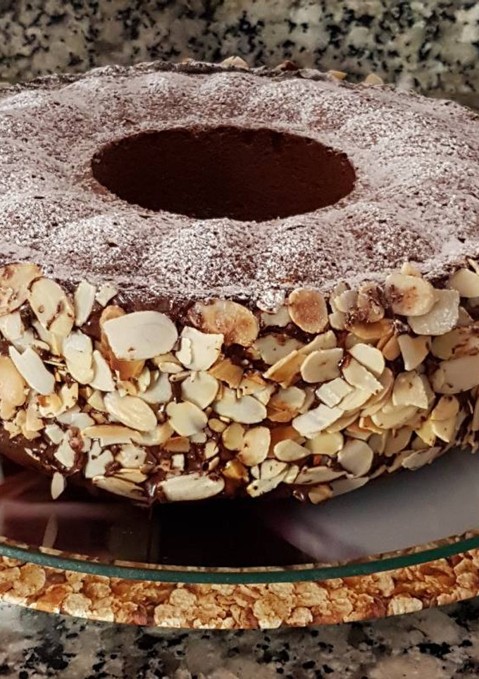 Una foto de Corona de chocolate al vino de Oporto