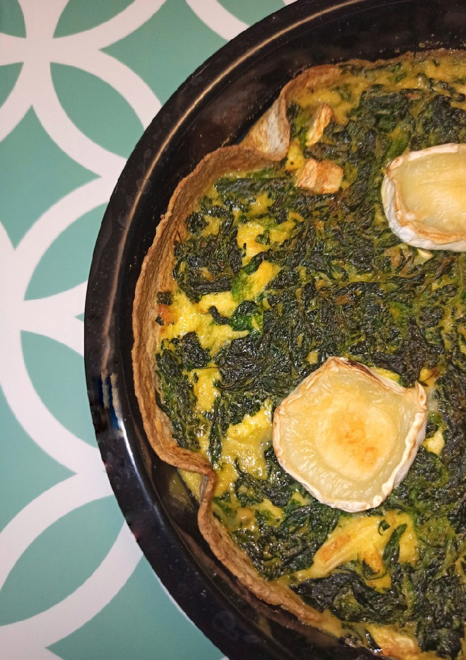 Una foto de Quiche-tortilla de espinacas