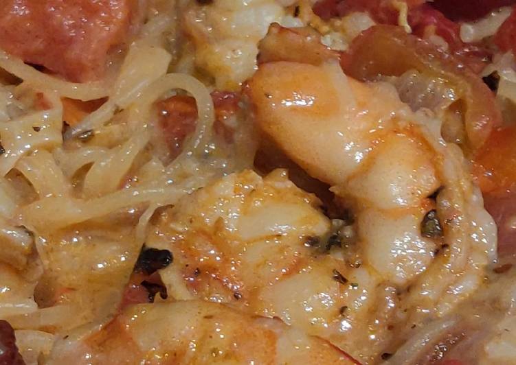 Simple Way to Prepare Super Quick Homemade Cajun Shrimp Pasta with Sausage