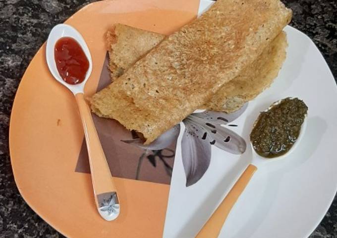 Quick breakfast recipe protine multigrain Dosa