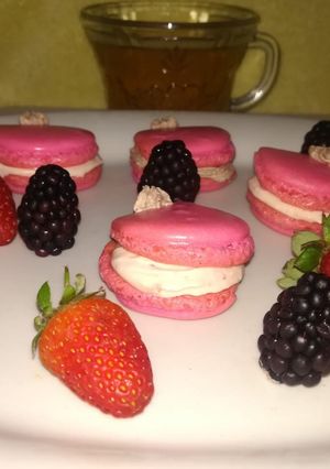 Una foto de Macarrons dulces