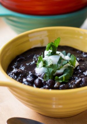 A picture of Black Bean Soup!.