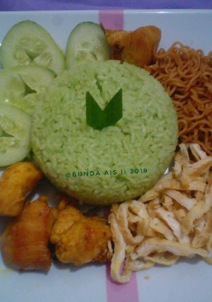 Foto resep Nasi gurih hijau pandan
