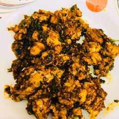 Stir fried brain (mutton) A picture of Stir fried brain (mutton).