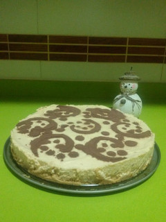 Una foto de Tarta mousse de turrón con thermomix