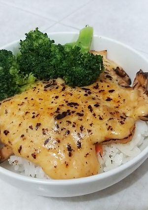 Foto resep Salmon Mentai Rice Bowl