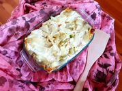 Una foto di lasagne con ricotta