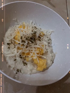 Foto resep Bubur Nasi with Scrambled Egg Chese
