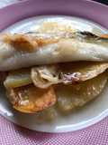 Lenguadina con patata panadera