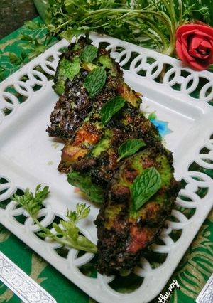 ग्रीन पेस्तो फिश फ्राई(green posto fish fry recipe in hindi) रेसिपी मुख्य फोटो