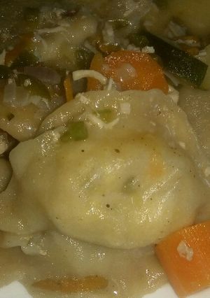 A picture of Dumplings (Chicken version).