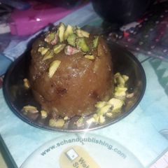 A picture of Potato halwa with jaggery.