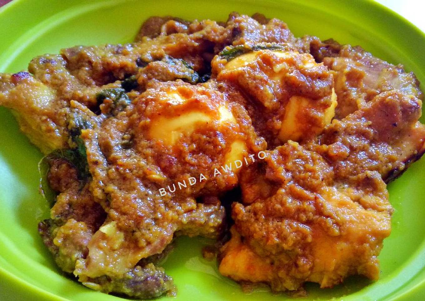 Rendang ayam kampung+telur 🐔
