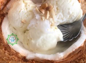 Hình của món 3 nguyên liệu tạo nên món kem dừa thơm ngon!.