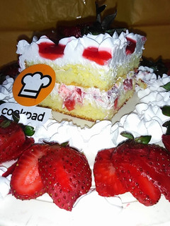 A picture of Strawberries cake.