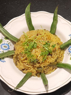 A picture of Flat Beans Rice.