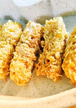 Hình của món Cá lăn yến mạch chiên xù.