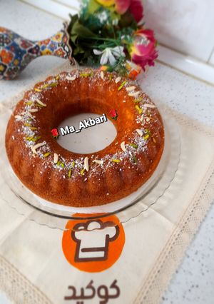 عکسی از دستور کیک پرتقالی با پرتقال درسته