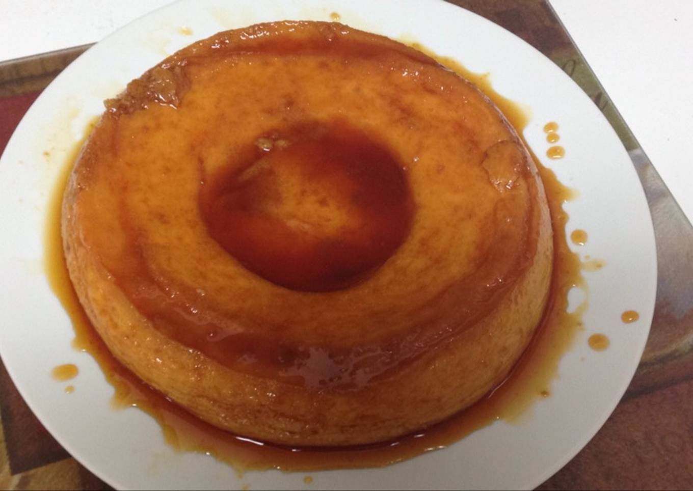 Quick flan and microwave