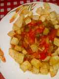 Pisto con papas fritas 😊💚👏👏👏