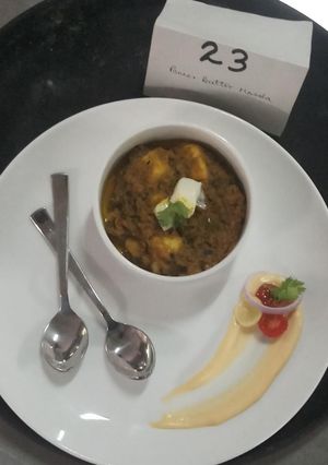 A picture of Paneer butter masala.