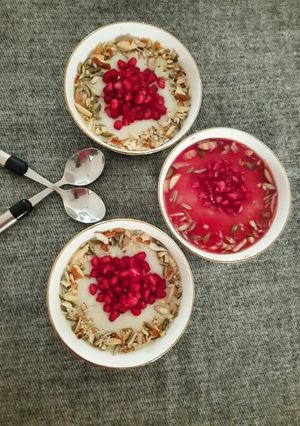A picture of Mahalabia the Arabian desserts.