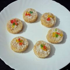 Coconut Rava Barfi A picture of Coconut Rava Barfi.
