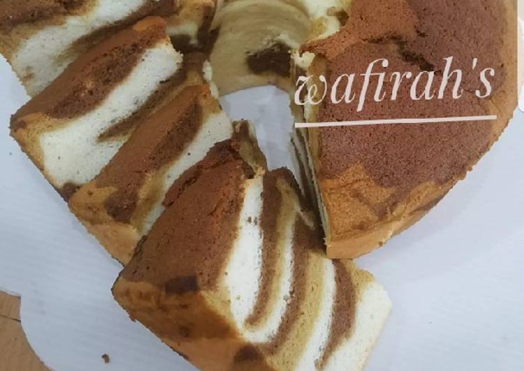 Chiffon zebra putih telur