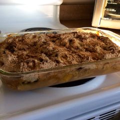 A picture of Frank’s Apple Peach Cobbler w/secret ingredient.