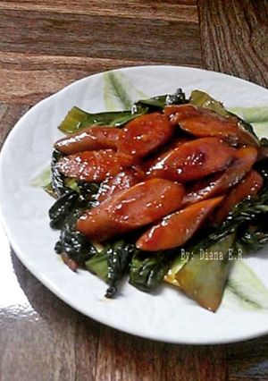 Foto resep Sosis Pok Coy Saos Pedas Manis