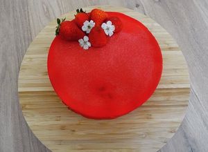 Une photo de Entremet fruits rouges vanille