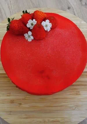Une photo de Entremet fruits rouges vanille