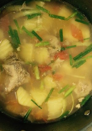 Hình của món Canh sườn khoai tây.