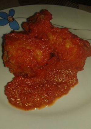 Una foto de Bacalao Frito con Tomate a la ESPAÑOLA