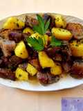 Insalata di patate a due colori