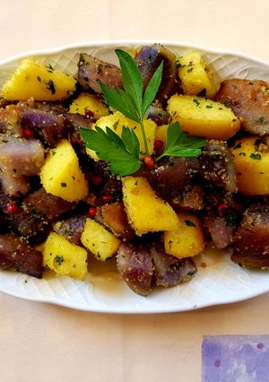 Foto di Insalata di patate a due colori