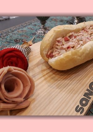 عکسی از دستور ساندویچ کالباس مخلوط