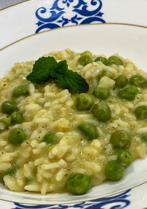 Foto de Risoto de ervilhas e hortelã