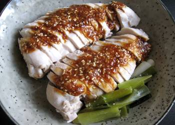 Easiest Way to Recipe Delicious Pansteamed Chicken Brest with Sweet Garlic Sesame Sauce