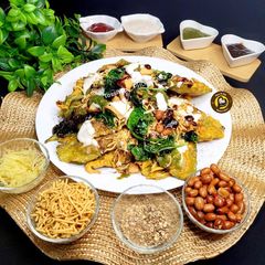 Palak Patta Chaat(Spinach Leaves Chaat) A picture of Palak Patta Chaat(Spinach Leaves Chaat).