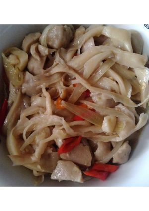 Foto resep Tumis Jamur Tiram Bakso Enak